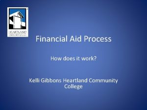 Financial Aid Process How does it work Kelli