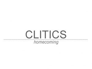 CLITICS homecoming Spencer Luis p 126 a clitic