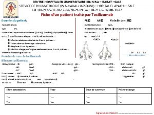 CENTRE HOSPITALIER UNIVERSITAIRE IBN SINA RABAT SALE SERVICE