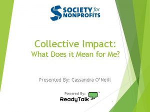 Collective Impact What Does it Mean for Me