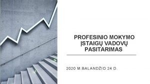 PROFESINIO MOKYMO STAIG VADOV PASITARIMAS 2020 M BALANDIO