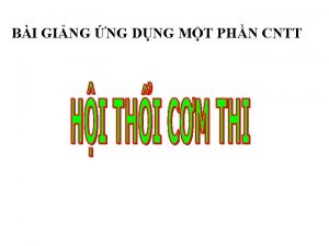 BI GING NG DNG MT PHN CNTT Kim