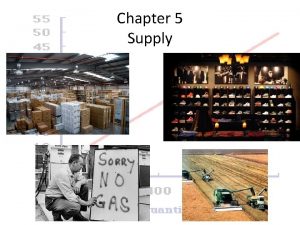 Chapter 5 Supply Definition of Supply Supply the