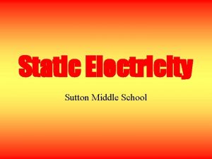 Static Electricity Sutton Middle School What Is Static