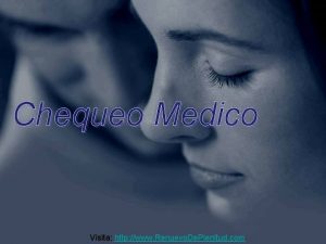 Chequeo Medico Visita http www Renuevo De Plenitud