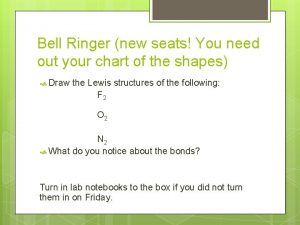 Bell Ringer new seats You need out your