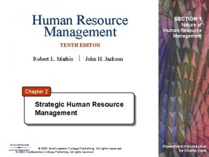 Human Resource Management SECTION 1 Nature of Human