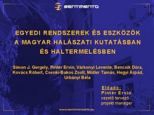 EGYEDI RENDSZEREK S ESZKZK A MAGYAR HALSZATI KUTATSBAN