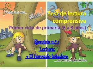 Test de lectura comprensiva Primer ciclo de primaria