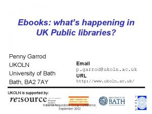 Ebooks whats happening in UK Public libraries Penny