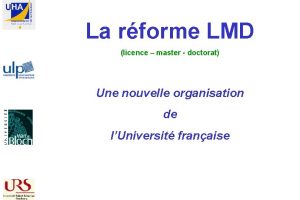 La rforme LMD licence master doctorat Une nouvelle