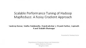 Scalable Performance Tuning of Hadoop Map Reduce A