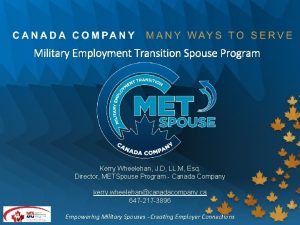 Military Employment Transition Spouse Program Kerry Wheelehan J