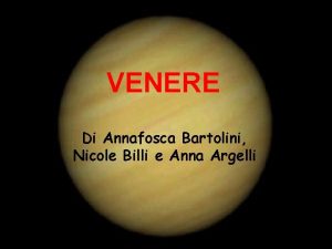 VENERE Di Annafosca Bartolini Nicole Billi e Anna