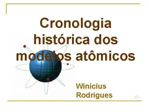 Cronologia histrica dos modelos atmicos Wincius Rodrigues Leucipo
