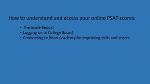 How to understand access your online PSAT scores