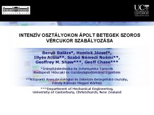 INTENZV OSZTLYOKON POLT BETEGEK SZOROS VRCUKOR SZABLYOZSA Beny