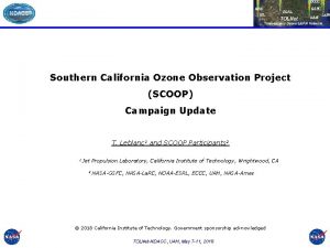 ECCC ARC JPL ESRL Southern California Ozone Observation