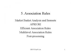 5 Association Rules Market Basket Analysis and Itemsets