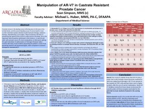 Manipulation of ARV 7 in Castrate Resistant Prostate