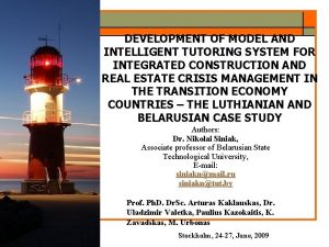 DEVELOPMENT OF MODEL AND INTELLIGENT TUTORING SYSTEM FOR