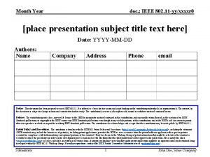 doc IEEE 802 11 yyxxxxr 0 Month Year