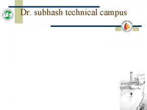 Dr subhash technical campus Centrifugal pumps In this