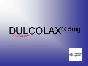 5 mg DULCOLAX BISACOLADYL I IDENTIFICATION DU MEDICAMENT