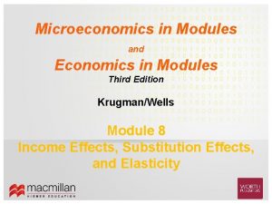 Microeconomics in Modules and Economics in Modules Third