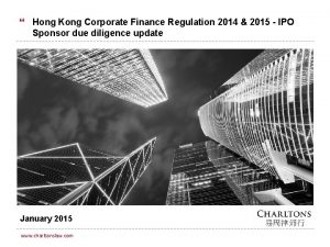 Hong Kong Corporate Finance Regulation 2014 2015 IPO