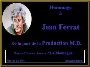 Hommage Jean Ferrat De la part de la