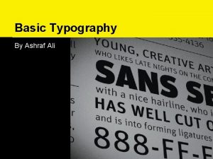 Basic Typography By Ashraf Ali Overview Review definitions