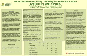 Marital Satisfaction and Family Functioning in Families with