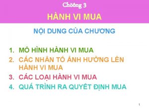 Chng 3 HNH VI MUA NI DUNG CA