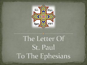 The Letter Of St Paul To The Ephesians