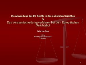 Die Anwendung des EURechts in den nationalen Gerichten
