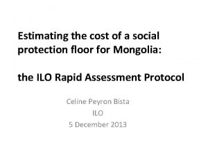 Estimating the cost of a social protection floor