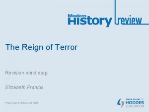 The Reign of Terror Revision mind map Elizabeth