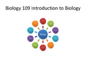 Biology 109 Introduction to Biology Welcome Introductions Syllabus
