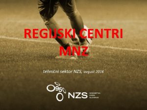 REGIJSKI CENTRI MNZ tehnini sektor NZS avgust 2016