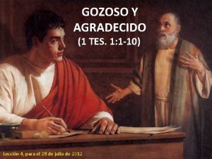 GOZOSO Y AGRADECIDO 1 TES 1 1 10