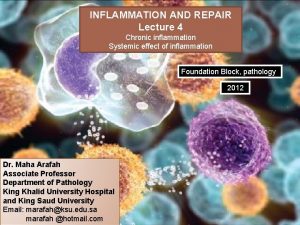 Objectives INFLAMMATION AND REPAIR Lecture 4 Chronic inflammation
