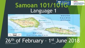 Samoan 101101 G Language 1 th 26 of