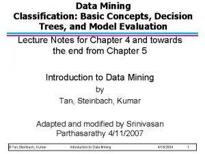 Data Mining Classification Basic Concepts Decision Trees and