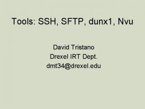 Tools SSH SFTP dunx 1 Nvu David Tristano