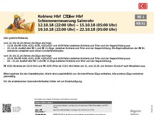 Koblenz Hbf Trier Hbf Schienenerneuerung Salmrohr 12 10