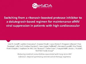 Switching from a ritonavirboosted protease inhibitor to Clic