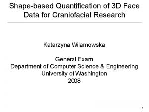 Shapebased Quantification of 3 D Face Data for