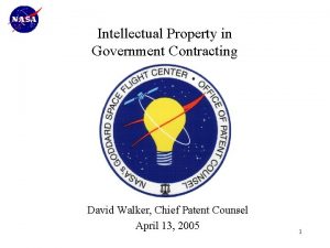 Intellectual Property in Government Contracting Procurement Training David