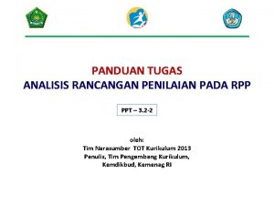 PANDUAN TUGAS ANALISIS RANCANGAN PENILAIAN PADA RPP PPT